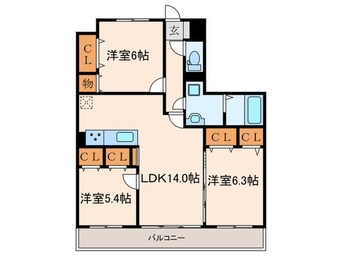 間取図 ドエルヴィラ本城