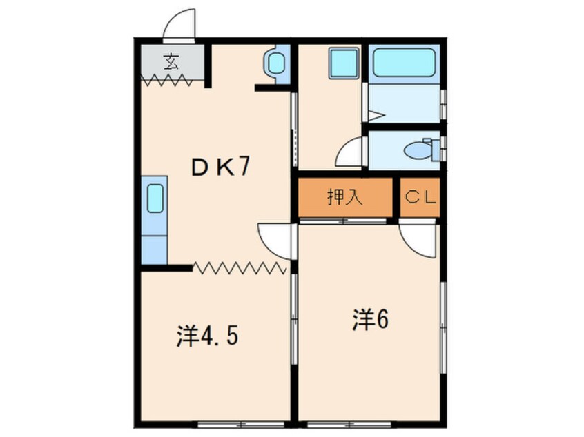 間取図 川本アパ－ト