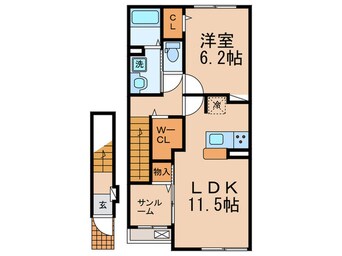 間取図 ラシュレ若草