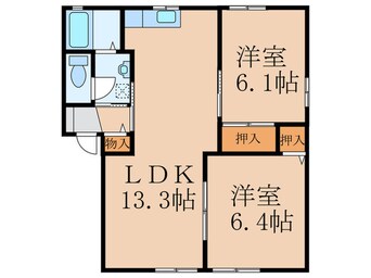 間取図 K・アルメリアA棟