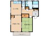 ファミール香住ケ丘 2DKの間取り