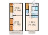 ヴィレッジ要 2LDKの間取り