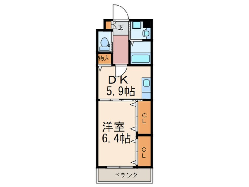 間取図 ウイングス八幡駅前