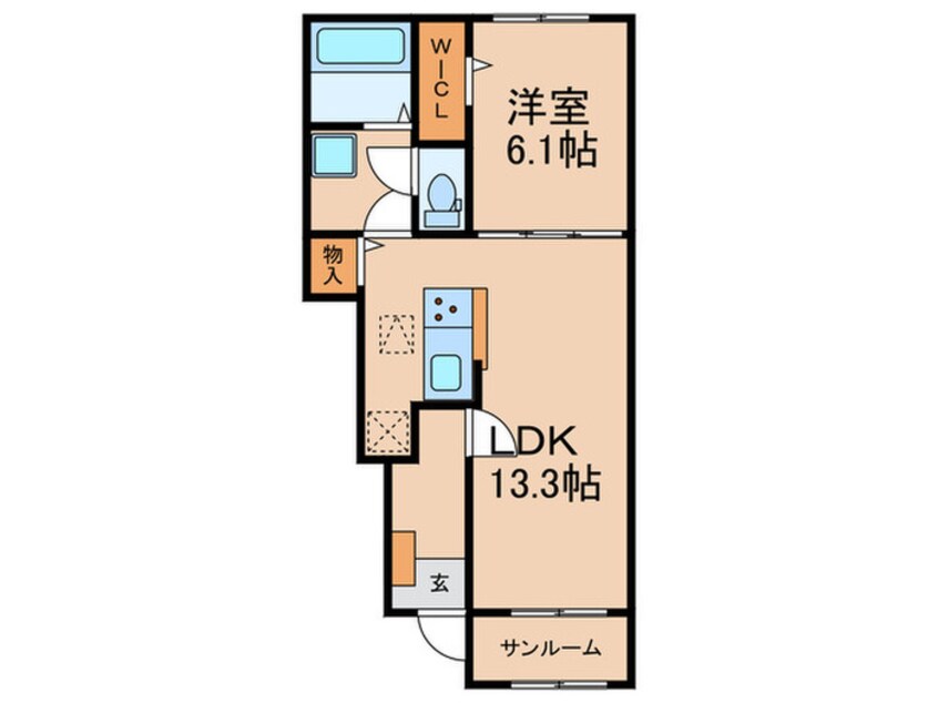 間取図 仮）クレアージュ・ウミⅡ