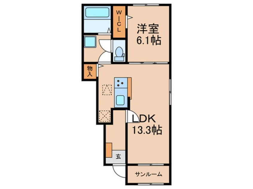 間取図 仮）クレアージュ・ウミⅡ