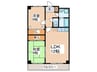 朱雀大路21 2LDKの間取り