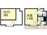 リンピアル大橋 1Kの間取り