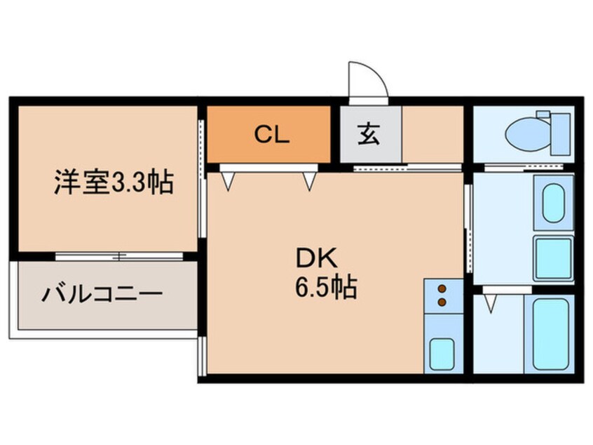 間取図 ジラフ姪浜駅前