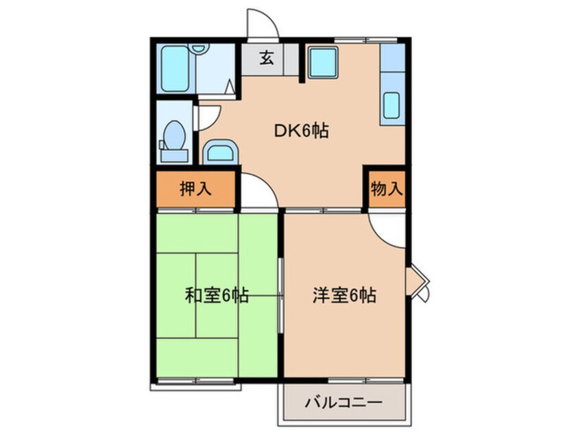 間取図 リバティ三苫駅前