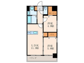 間取図 MDIグランデ　ラブロ香春口