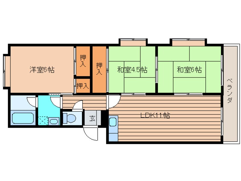 間取図 エルデ塩浜