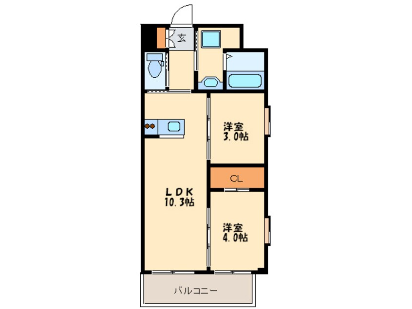 間取図 ラ・ファセ九大病院前（205）