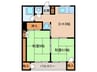 第２岩室アパート 2DKの間取り