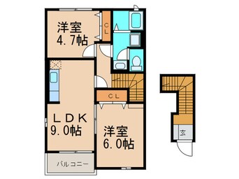 間取図 ミレニアムＳ．Ｔ弐番館　Ｂ