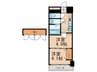 №40ＰＲＯＪＥＣＴ2100博多駅前 2Kの間取り