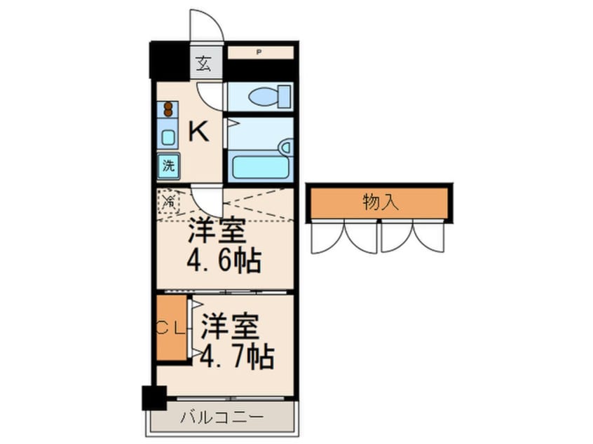 間取図 №40ＰＲＯＪＥＣＴ2100博多駅前
