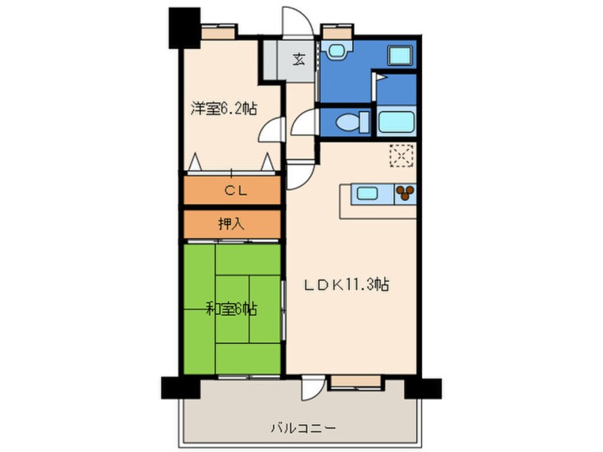 間取図 ハーモニーヒルズ今宿Ⅱ