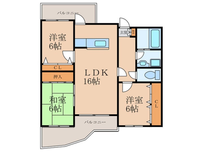 間取図 フローレスタ・シオン弐番館