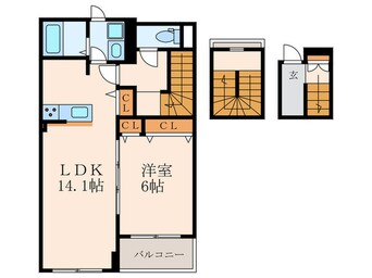 間取図 カミング萩ヶ丘公園　2棟