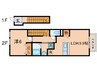 ａｇａｐａｎｔｈｕｓ 1LDKの間取り