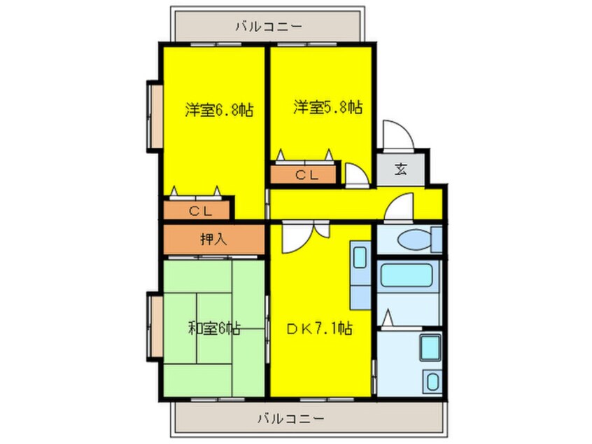 間取図 レイクサイド片淵