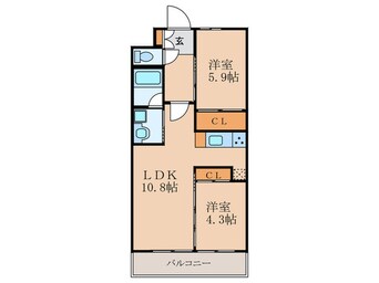 間取図 仮）ｺﾝﾀﾞｸﾄﾚｼﾞﾃﾞﾝｽFUTAJIMA