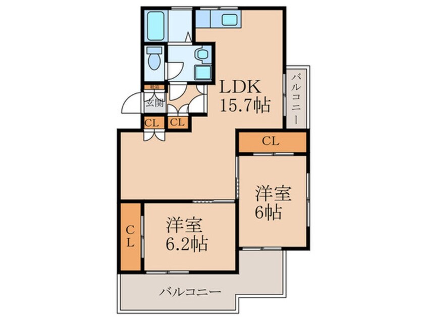 間取図 フェルト373Ⅱ