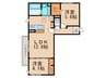 D-room三宅 2LDKの間取り