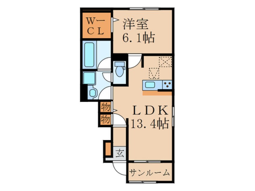 間取図 サニーブリーズ行事Ａ