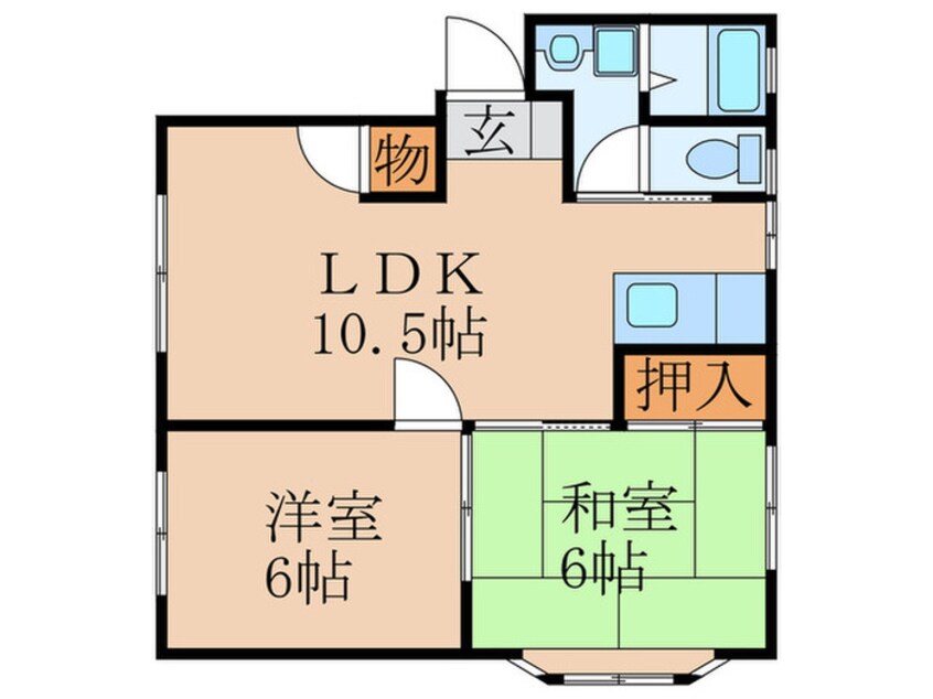 間取図 エクレール古野A