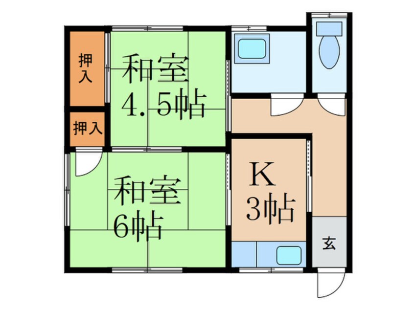 間取図 コーポ豊津