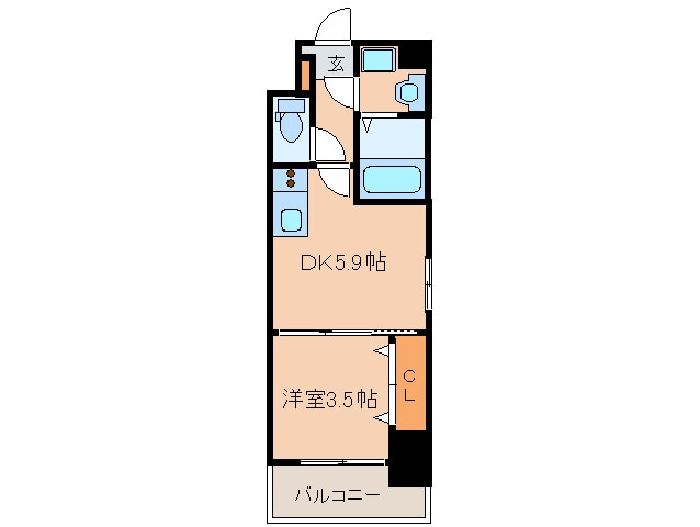 間取り図 アクタス天神Ⅲ(901)