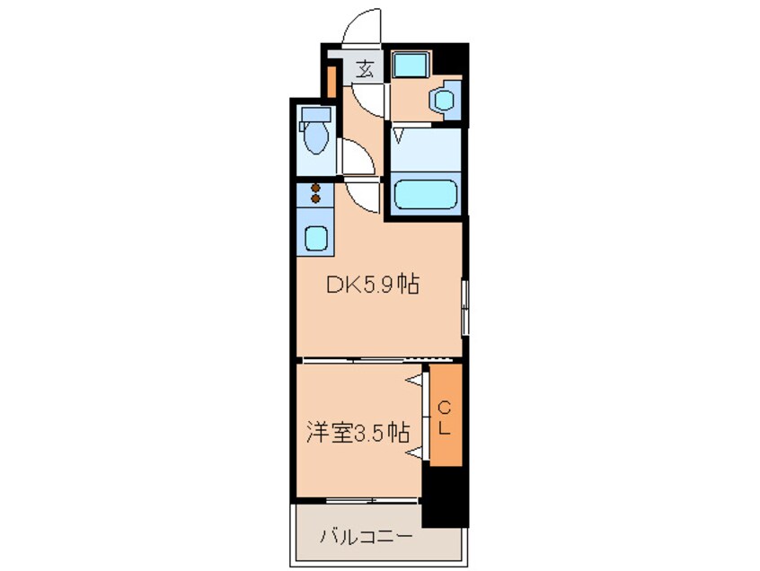 間取図 アクタス天神Ⅲ(901)