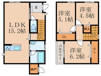 間取図 サンラプロ二島２号棟