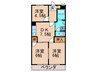 レイズ友田A 3DKの間取り