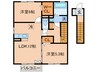 セジュ－ル原町Ⅱ 2LDKの間取り
