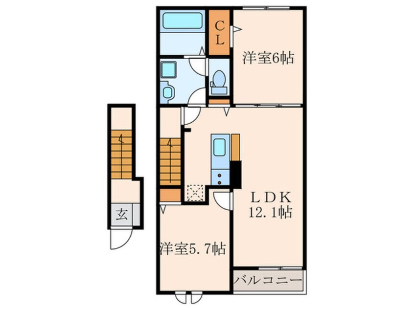 間取図 フェリーチェ猪熊