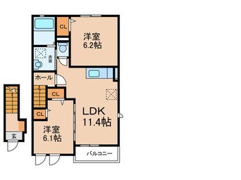 間取図 コンフォート大保B