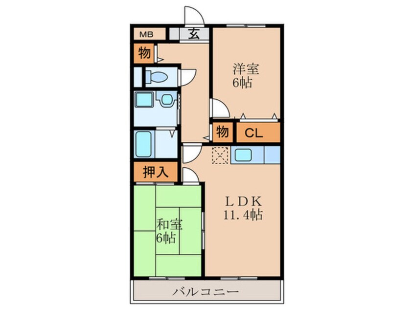 間取図 エスポワール御堂島