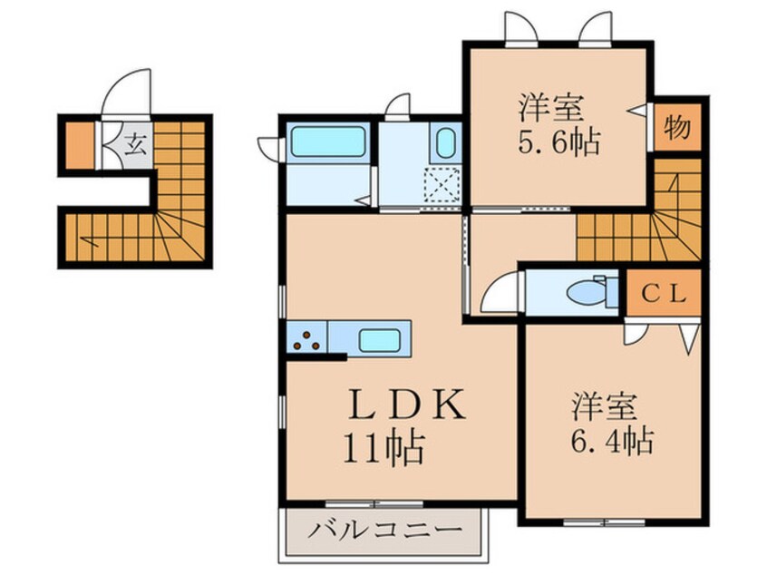 間取図 三洋タウン頃末南A棟