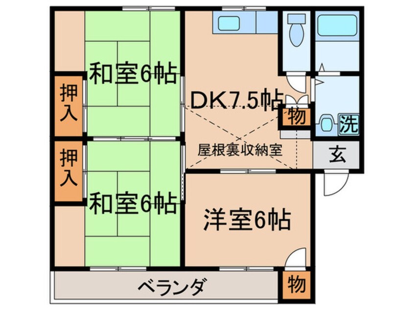 間取図 上の原ハイツ