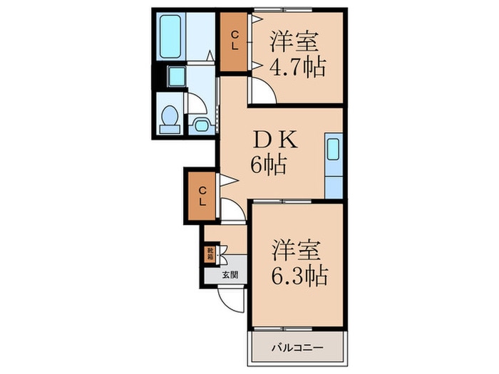 間取り図 エスポワ－ルⅠ