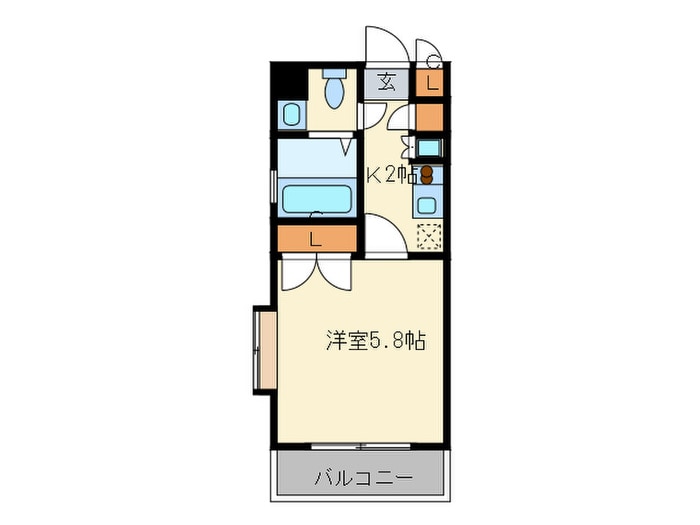 間取り図 ﾀﾞｲﾅｺ-ﾄｴｽﾀﾃﾞｨｵ東公園Ⅴ(401)