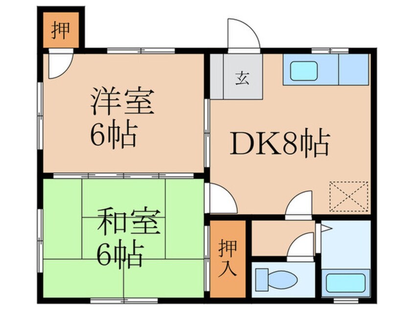 間取図 コ－ポ川江２