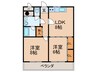 鎮西ビル 2LDKの間取り