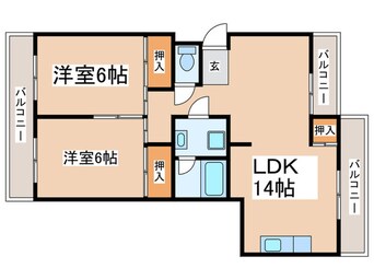 間取図 ﾌｫｰｻｲﾄ紫R・View terrace