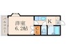 リファレンス北九大前 1Kの間取り