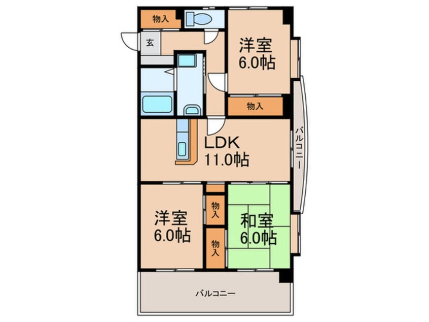 間取図 フォーレストセリーヌ21