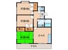 ヴィラ御館山　Ａ棟 3DKの間取り