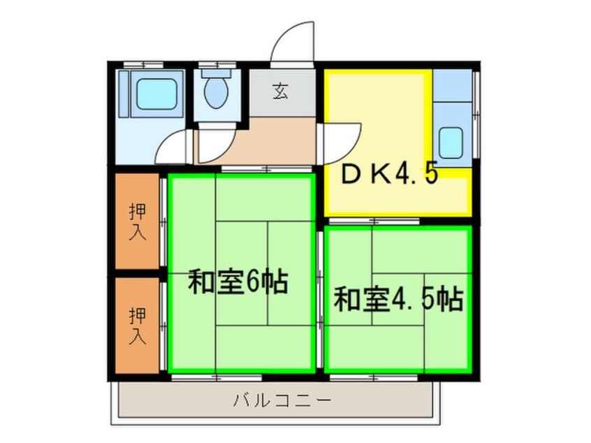 間取図 みどり荘